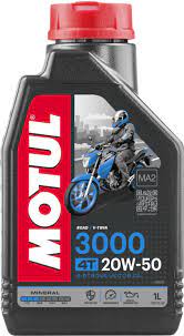 Motul 3000 4T Plus 20W50 Mineral Engine Oil – 1 L (type R)